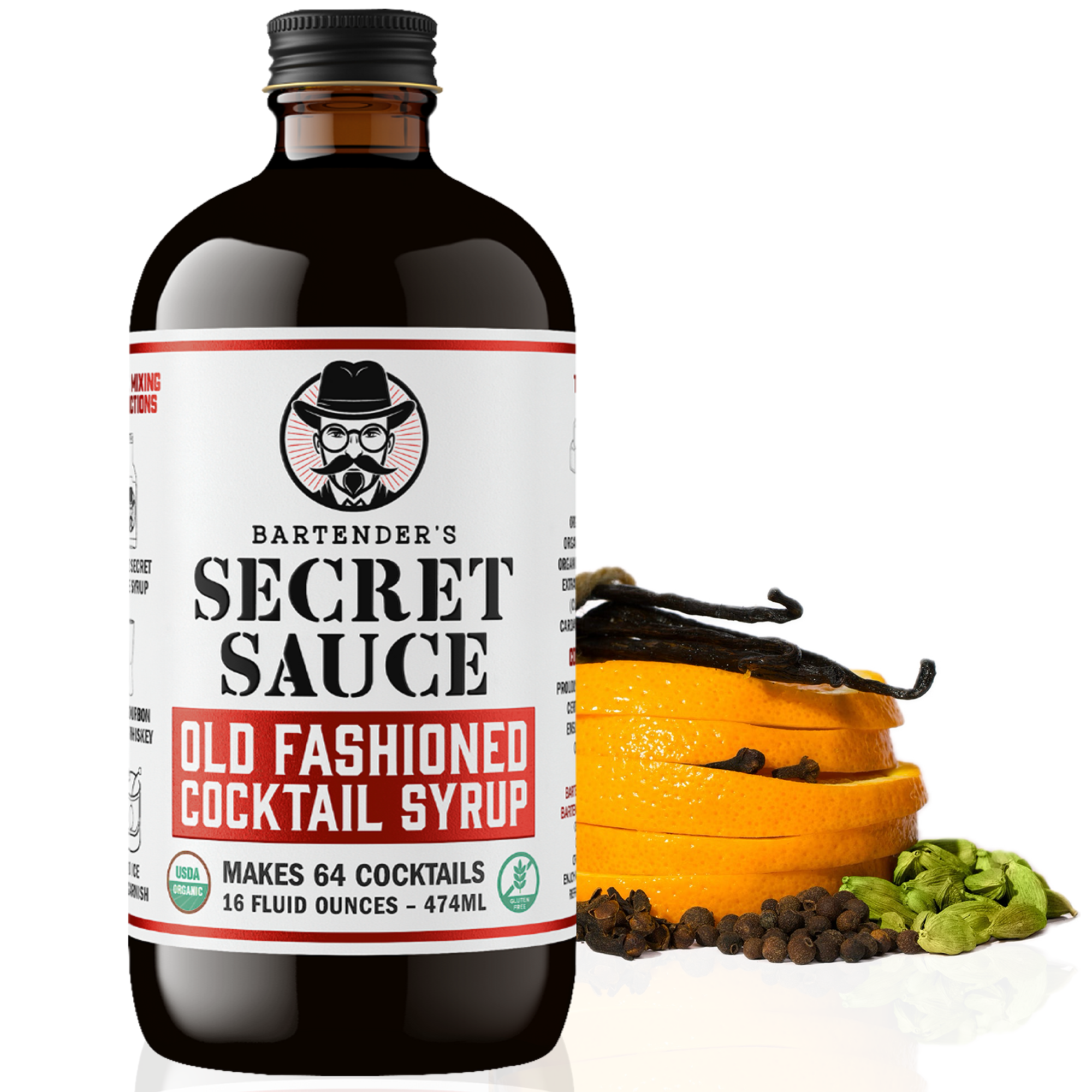 Bartender's Secret Sauce Old Fashioned Cocktail Syrup - 16 Ounce